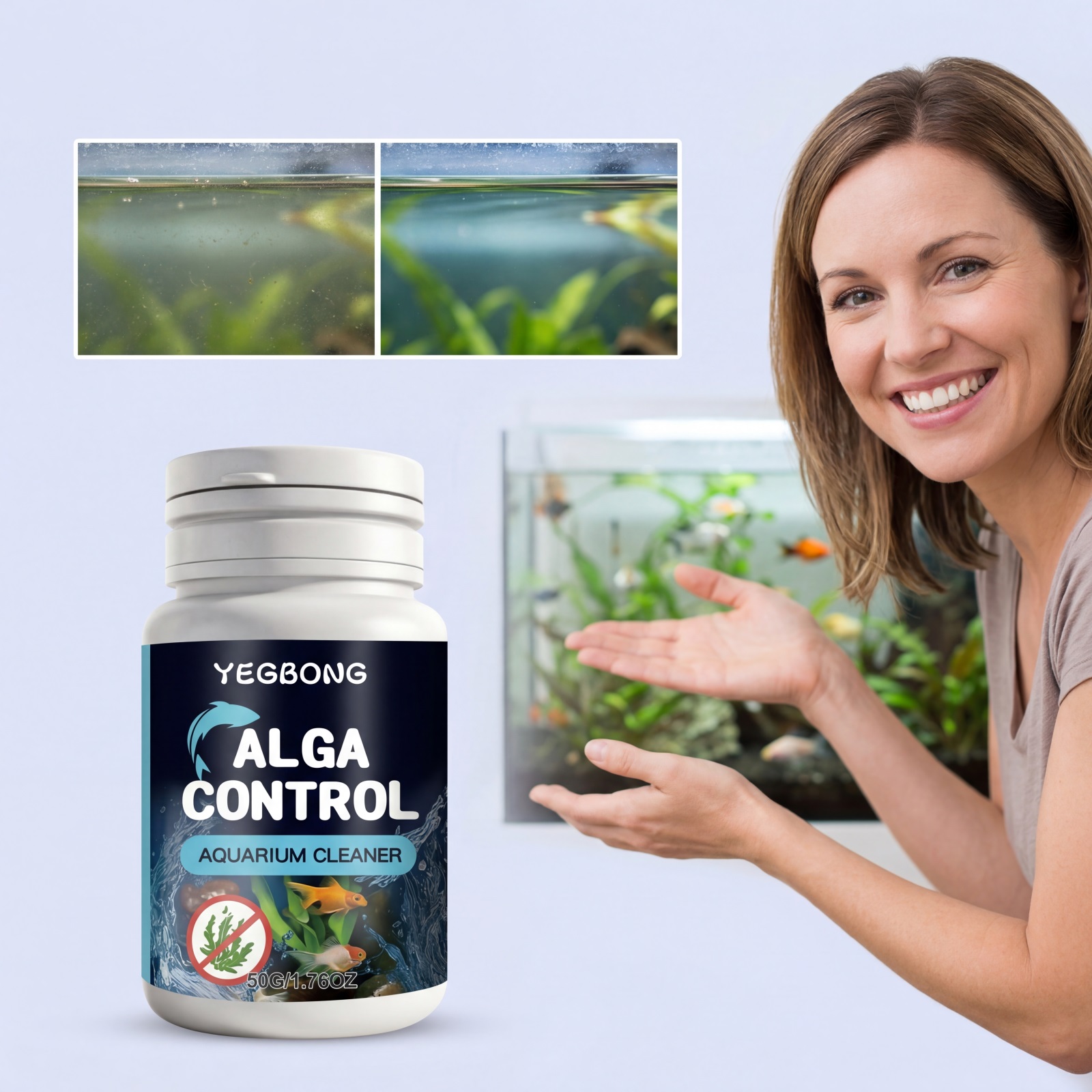 50g Aquarium Cleaner Powder Fi - Planted Aquarium Algae Control recension och pris