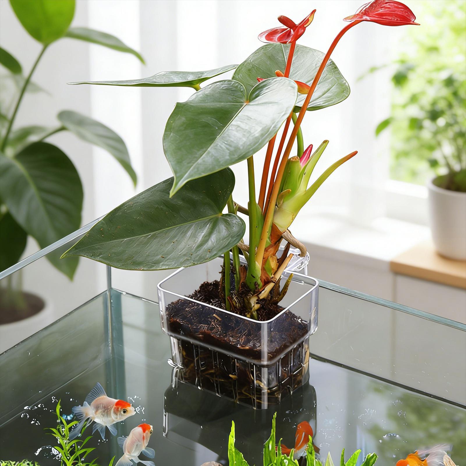 Aquarium Plant Basket Transpar - Plant Aquarium Pot recension och pris