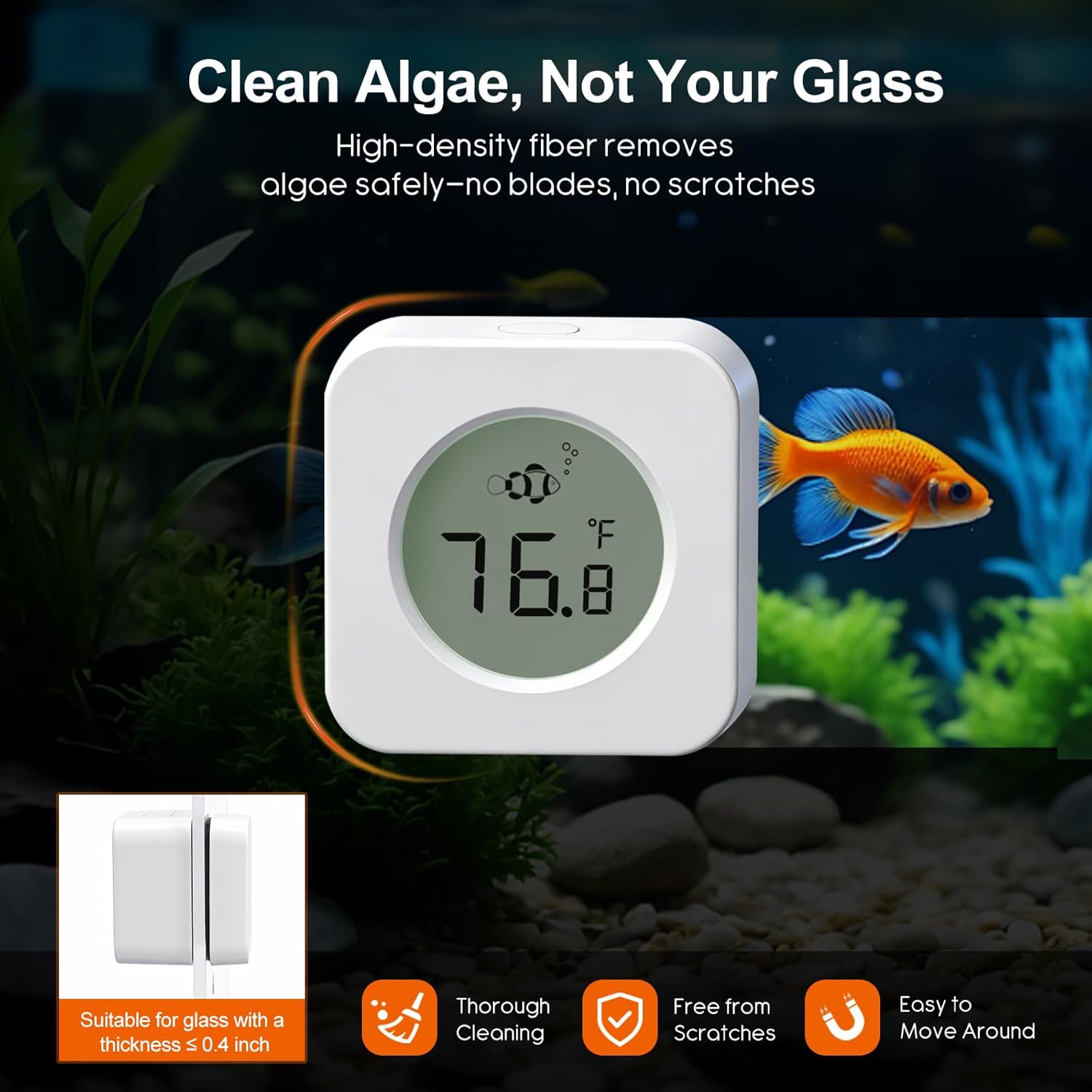 Aquarium Magnetic Cleaner with - Planted Aquarium Cleaning recension och pris