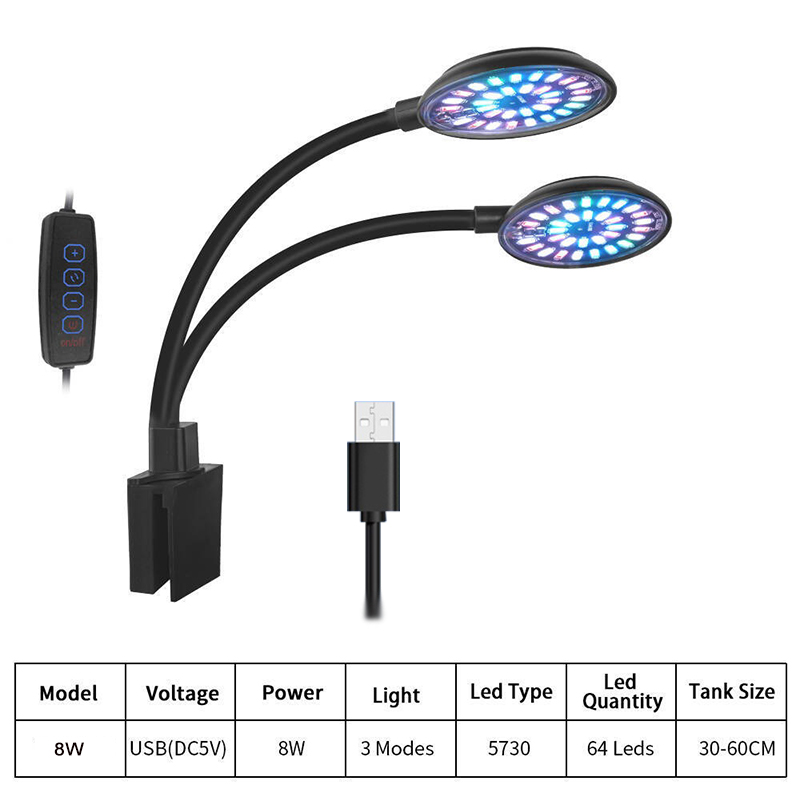 USB Aquarium LED Light Fish Ta - Aquarium Plant Light recension och pris