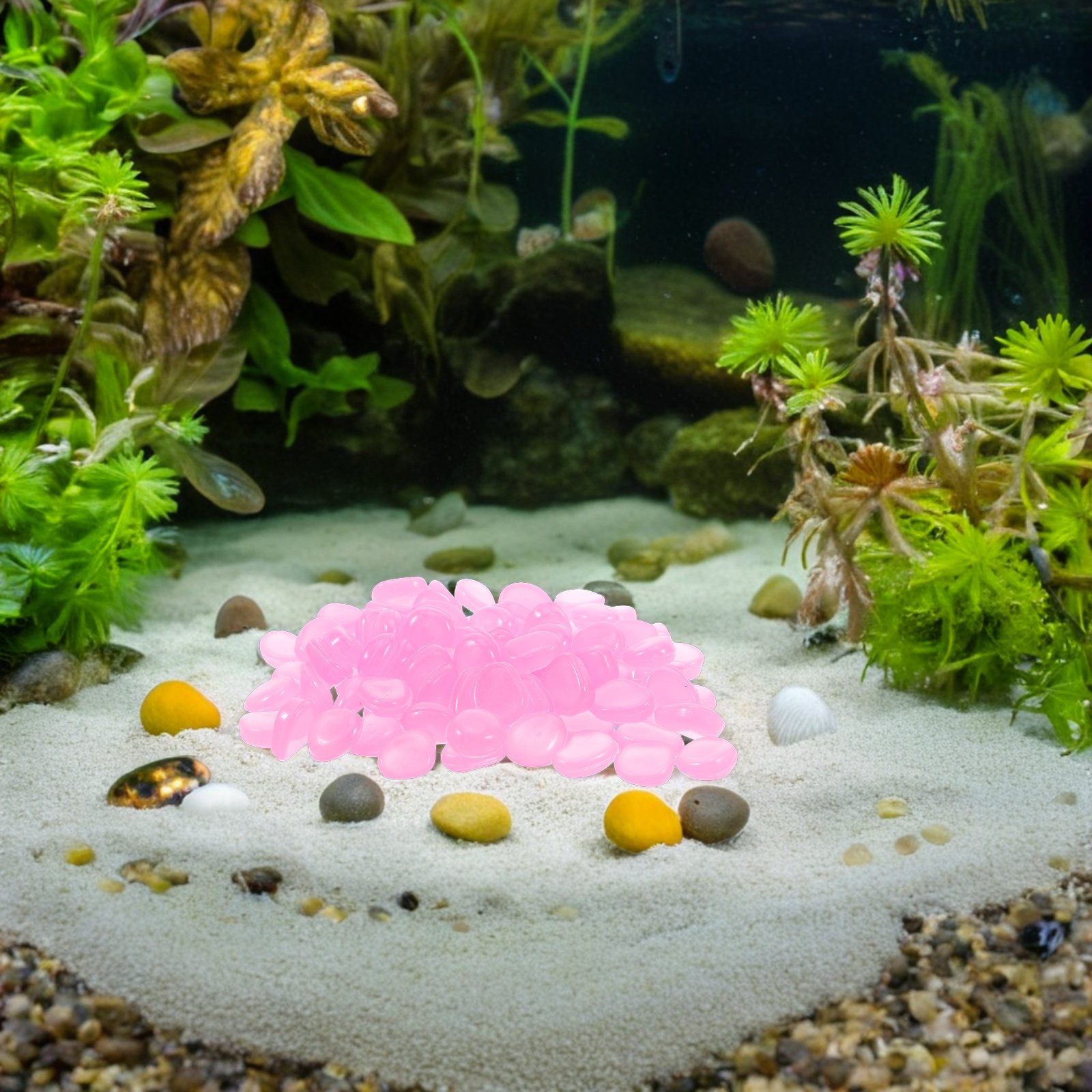 Glow-in-the-Dark Resin Rocks f - Plant Aquarium Pot recension och pris