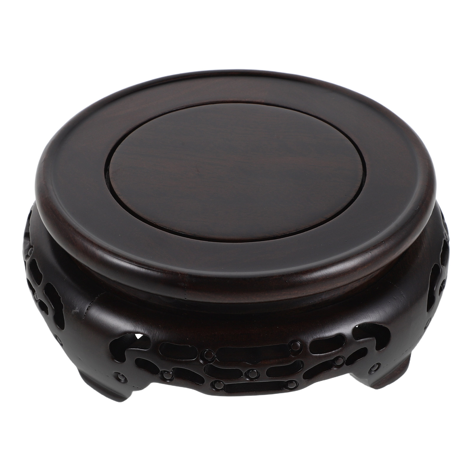 Wooden Vase Display Stand Roun - Aquarium Plant Holder recension och pris