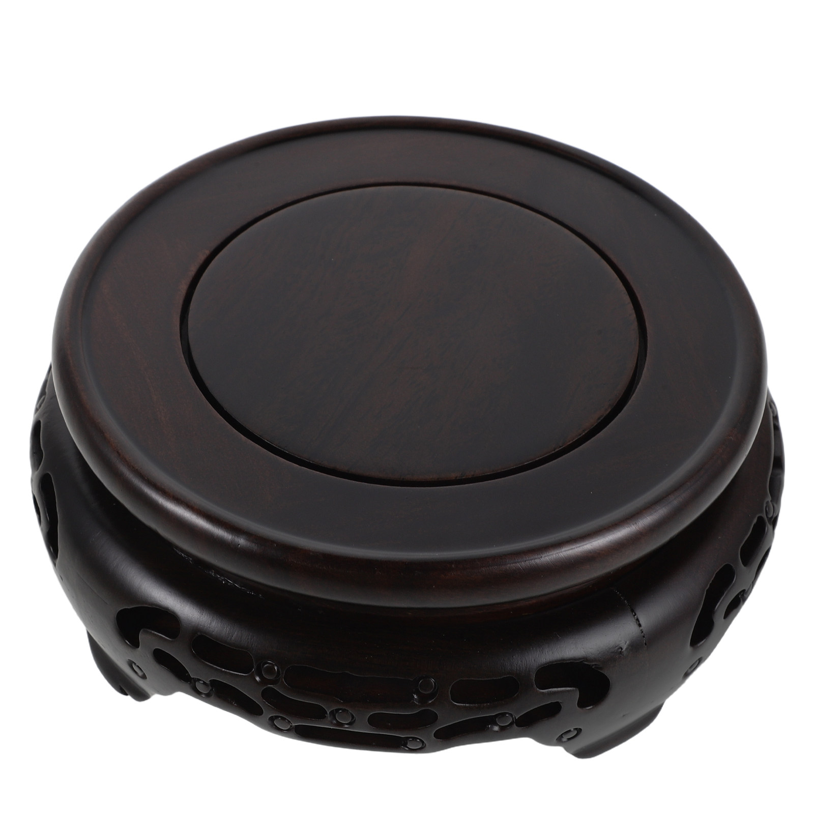 Wooden Vase Display Stand Roun - Aquarium Plant Holder recension och pris