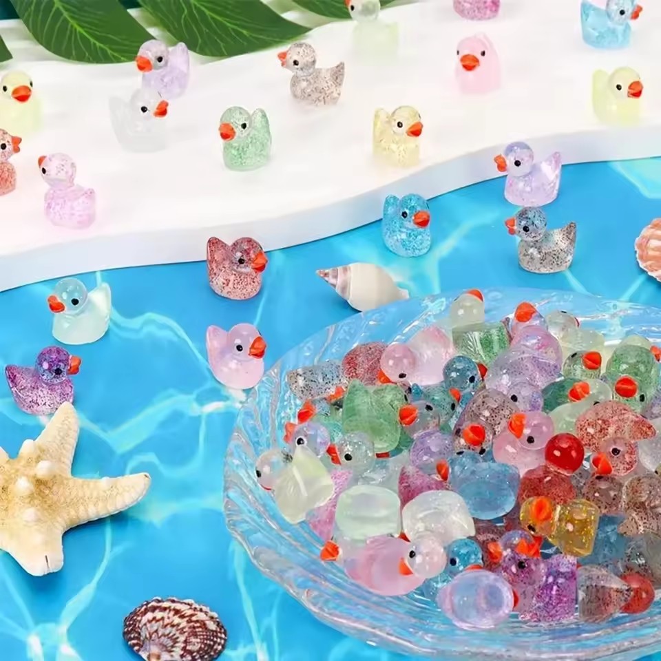 ~ Miniature Resin Duck with Pu - Plant Aquarium Pot recension och pris